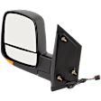 Driver Side Mirror, Power Adjust, Heated, Manual Folding, Textured Black, In-housing Signal Light, No Memory, No Puddle Light, No Auto-Dim, With Blind Spot Glass