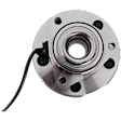 Front, Driver or Passenger Side Wheel Hub, with Bearing, 2-Door, Convertible/4-Door, Sedan