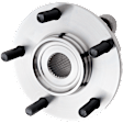 Front, Driver or Passenger Side Wheel Hub, with Bearing, AWD