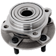 Front, Driver or Passenger Side Wheel Hub, with Bearing, AWD
