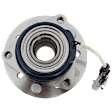 Front, Driver or Passenger Side Wheel Hub, With Bearing, With Sensor, 5 x 4.53 in. Bolt Pattern