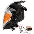 Driver and Passenger Side Projector Halogen Headlight, With bulb(s), Clear Lens, Chrome Interior
