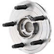 Front, Driver or Passenger Side Wheel Hub, With Bearing, 5 x 5.5 in. Bolt Pattern, Without ABS Sensor