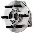 Front, Driver or Passenger Side Wheel Hub, With Bearing, 6 x 4.5 in. Bolt Pattern, 4WD