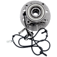 Front, Driver Side Wheel Hub, With Bearing, With Sensor, 8 x 6.5 in. Bolt Pattern, 4WD