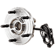 Front, Driver or Passenger Side Wheel Hub, With Bearing, With Sensor, 5 x 5 in. Bolt Pattern