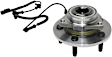Front, Driver or Passenger Side Wheel Hub, 5 Lugs, With Bearing, With Sensor