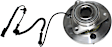 Front, Driver or Passenger Side Wheel Hub, 5 Lugs, With Bearing, With Sensor