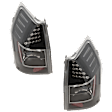 Driver and Passenger Side LED Tail Light, With bulb(s), Clear Lens, Black Interior