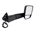 Passenger Side Towing Mirror, Power Adjust, Heated, Power Folding, Textured Black, In-housing Signal Light, With Memory, With Puddle Light, No Auto-Dim, With Blind Spot Glass