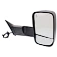 Passenger Side Towing Mirror, Power Adjust, Heated, Power Folding, Textured Black, In-housing Signal Light, With Memory, With Puddle Light, No Auto-Dim, With Blind Spot Glass
