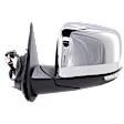 Driver Side Mirror, Power Adjust, Heated, Manual Folding, Chrome, In-housing Signal Light, With Memory, No Puddle Light, No Auto-Dim, No Blind Spot Feature