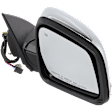 Passenger Side Mirror, Power Adjust, Heated, Manual Folding, Chrome, In-housing Signal Light, With Memory, No Puddle Light, No Auto-Dim, No Blind Spot Feature