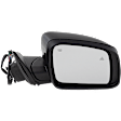 Passenger Side Mirror, Power Adjust, Manual Folding, Heated, Paintable, No Signal Light, No Memory, No Puddle Light, No Auto-Dimming, With Blind Spot Detection in Glass