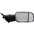 2019-2021 Ram 1500 - Passenger Side Towing Mirror, Power Adjust, Heated, Manual Folding, Chrome, In-housing Signal Light, With Memory, With Puddle Light, No Auto-Dim, With Blind Spot Glass