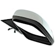 Passenger Side Mirror, Power Adjust, Heated, Manual Folding, Chrome, No Signal Light, No Memory, No Puddle Light, No Auto-Dim, No Blind Spot Feature