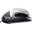 Driver Side Mirror, Power Adjust, Heated, Manual Folding, Chrome, In-housing Signal Light, With Memory, No Puddle Light, No Auto-Dim, With Blind Spot Detection in Glass