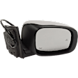 Passenger Side Mirror, Power Adjust, Heated, Manual Folding, Chrome, In-housing Signal Light, No Memory, No Puddle Light, No Auto-Dim, With Blind Spot Detection in Glass