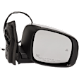Passenger Side Mirror, Power Adjust, Power Folding, Heated, Chrome, In-housing Signal Light, No Memory, No Puddle Light, No Auto-Dimming, With Blind Spot Detection in Glass