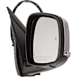 Passenger Side Mirror, Power Adjust, Power Folding, Heated, Chrome, In-housing Signal Light, No Memory, No Puddle Light, No Auto-Dimming, With Blind Spot Detection in Glass