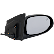 Passenger Side Mirror, Power Adjust, Non-Folding, Heated, Textured Black, No Signal Light, No Memory, No Puddle Light, No Auto-Dimming, No Blind Spot Feature