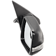 Passenger Side Mirror, Power Adjust, Heated, Power Folding, Textured Black, In-housing Signal Light, No Memory, With Puddle Light, No Auto-Dim, With Blind Spot Glass