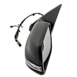 Driver Side Mirror, Power Adjust, Heated, Power Folding, Textured Black, In-housing Signal Light, With Memory, With Puddle Light, No Auto-Dim, With Blind Spot Detection in Glass