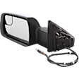 Driver Side Mirror, Power Adjust, Heated, Power Folding, Chrome, In-housing Signal Light, With Memory, With Puddle Light, No Auto-Dim, With Blind Spot Detection in Glass