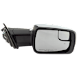 Passenger Side Mirror, Power Adjust, Heated, Power Folding, Chrome, In-housing Signal Light, With Memory, With Puddle Light, No Auto-Dim, With Blind Spot Detection in Glass