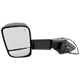 2021 Ram 3500 - Driver Side Towing Mirror, Power Adjust, Heated, Textured Black, Manual Folding, In-housing Signal Light, With Blind Spot Glass, No Memory, With Puddle Light, No Auto-Dim