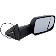 Passenger Side Towing Mirror, Power Adjust, Heated, Power Folding, Textured Black, In-housing Signal Light, No Memory, With Puddle Light, No Auto-Dim, With Blind Spot Glass