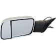 Driver Side Towing Mirror, Power Adjust, Heated, Power Folding, Chrome, In-housing Signal Light, No Memory, With Puddle Light, No Auto-Dim, With Blind Spot Glass