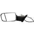 2021 Ram 3500 - Driver Side Towing Mirror, Power Adjust, Heated, Chrome, Power Folding, In-housing Signal Light, No Blind Spot Feature, With Memory, With Puddle Light, No Auto-Dim