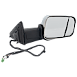 2021 Ram 2500 - Passenger Side Towing Mirror, Power Adjust, Heated, Chrome, Power Folding, In-housing Signal Light, With Blind Spot Glass, With Memory, With Puddle Light, No Auto-Dim