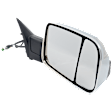 2021 Ram 2500 - Passenger Side Towing Mirror, Power Adjust, Heated, Chrome, Power Folding, In-housing Signal Light, With Blind Spot Glass, With Memory, With Puddle Light, No Auto-Dim