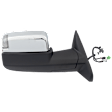 2021 Ram 2500 - Passenger Side Towing Mirror, Power Adjust, Heated, Chrome, Power Folding, In-housing Signal Light, With Blind Spot Glass, With Memory, With Puddle Light, No Auto-Dim