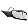 2023 Ram 1500 - Passenger Side Towing Mirror, Power Adjust, Heated, Textured Black, Manual Folding, In-housing Signal Light, No Blind Spot Feature, No Memory, With Puddle Light, No Auto-Dim
