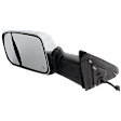 2021 Ram 4500 - Driver Side Towing Mirror, Upper - Power Adjust, Lower - Manual Adjust, Heated, Chrome, Manual Folding, In-housing Signal Light, With Blind Spot Glass, No Memory, No Puddle Light, No Auto-Dim
