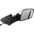 2021 Ram 5500 - Passenger Side Towing Mirror, Upper - Power Adjust, Lower - Manual Adjust, Heated, Chrome, Manual Folding, In-housing Signal Light, With Blind Spot Glass, No Memory, No Puddle Light, No Auto-Dim