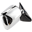 Passenger Side Mirror, Manual Adjust, Manual Folding, Non-Heated, Chrome, No Signal Light, No Memory, No Puddle Light, No Auto-Dimming, No Blind Spot Feature