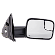 2003 Dodge Ram 1500 - Passenger Side Towing Mirror, Power Adjust, Heated, Textured Black, Manual Folding, No Signal Light, With Blind Spot Glass, No Memory, No Puddle Light, No Auto-Dim
