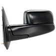 Driver Side Towing Mirror, Manual Adjust, Manual Folding, Non-Heated, Textured Black, No Signal Light, No Memory, No Puddle Light, No Auto-Dimming, With Blind Spot Glass