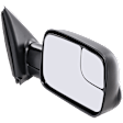 Passenger Side Towing Mirror, Manual Adjust, Manual Folding, Non-Heated, Textured Black, No Signal Light, No Memory, No Puddle Light, No Auto-Dimming, With Blind Spot Glass