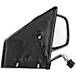 Passenger Side Mirror, Power Adjust, Manual Folding, Heated, Textured Black, No Signal Light, No Memory, No Puddle Light, No Auto-Dimming, No Blind Spot Feature