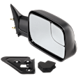 Passenger Side Towing Mirror, Manual Adjust, Non-Heated, Manual Folding, Textured Black, No Signal Light, No Memory, No Puddle Light, No Auto-Dim, With Blind Spot Glass