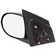 Driver Side Mirror, Power Adjust, Non-Folding, Non-Heated, Textured Black, No Signal Light, No Memory, No Puddle Light, No Auto-Dimming, No Blind Spot Feature