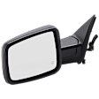 Driver Side Mirror, Power Adjust, Heated, Manual Folding, Textured Black, No Signal Light, No Memory, No Puddle Light, No Auto-Dim, No Blind Spot Feature