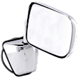 Passenger Side Mirror, Non-Towing, Power Adjust, Manual Folding, Non-Heated, Chrome, No Signal Light, No Memory, No Puddle Light, No Auto-Dimming, No Blind Spot Feature
