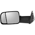 Driver Side Towing Mirror, Manual Adjust, Non-Heated, Manual Folding, Textured Black, No Signal Light, No Memory, No Puddle Light, No Auto-Dim, With Blind Spot Glass