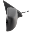 Passenger Side Mirror, Power Adjust, Heated, Manual Folding, Textured Black, No Signal Light, No Memory, No Puddle Light, No Auto-Dim, No Blind Spot Feature